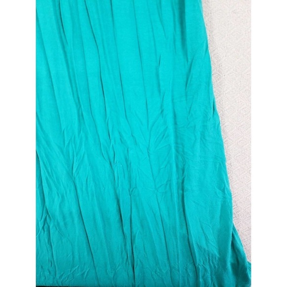 Forever 21 Dress Womens Medium M Scoop Neck Green Polyester Flowy Sleeveless - Picture 13 of 13